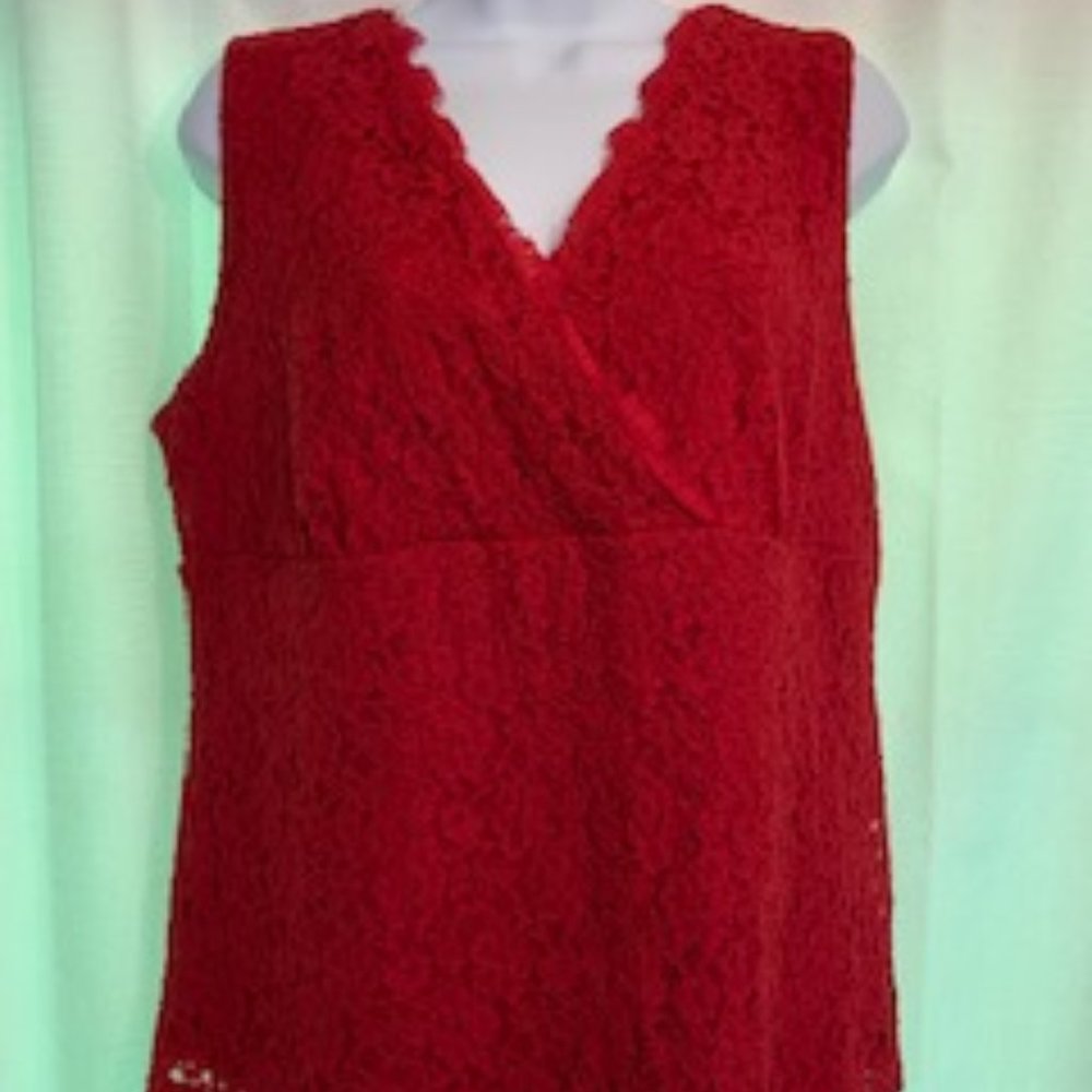 Bay Studio XL Red Lace Top